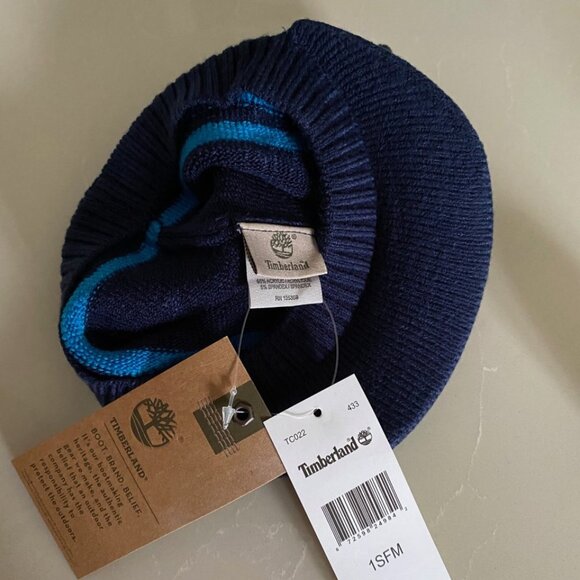 Timberland Blue/Aqua Visor Hat/Beanie Unisex - Picture 6 of 9